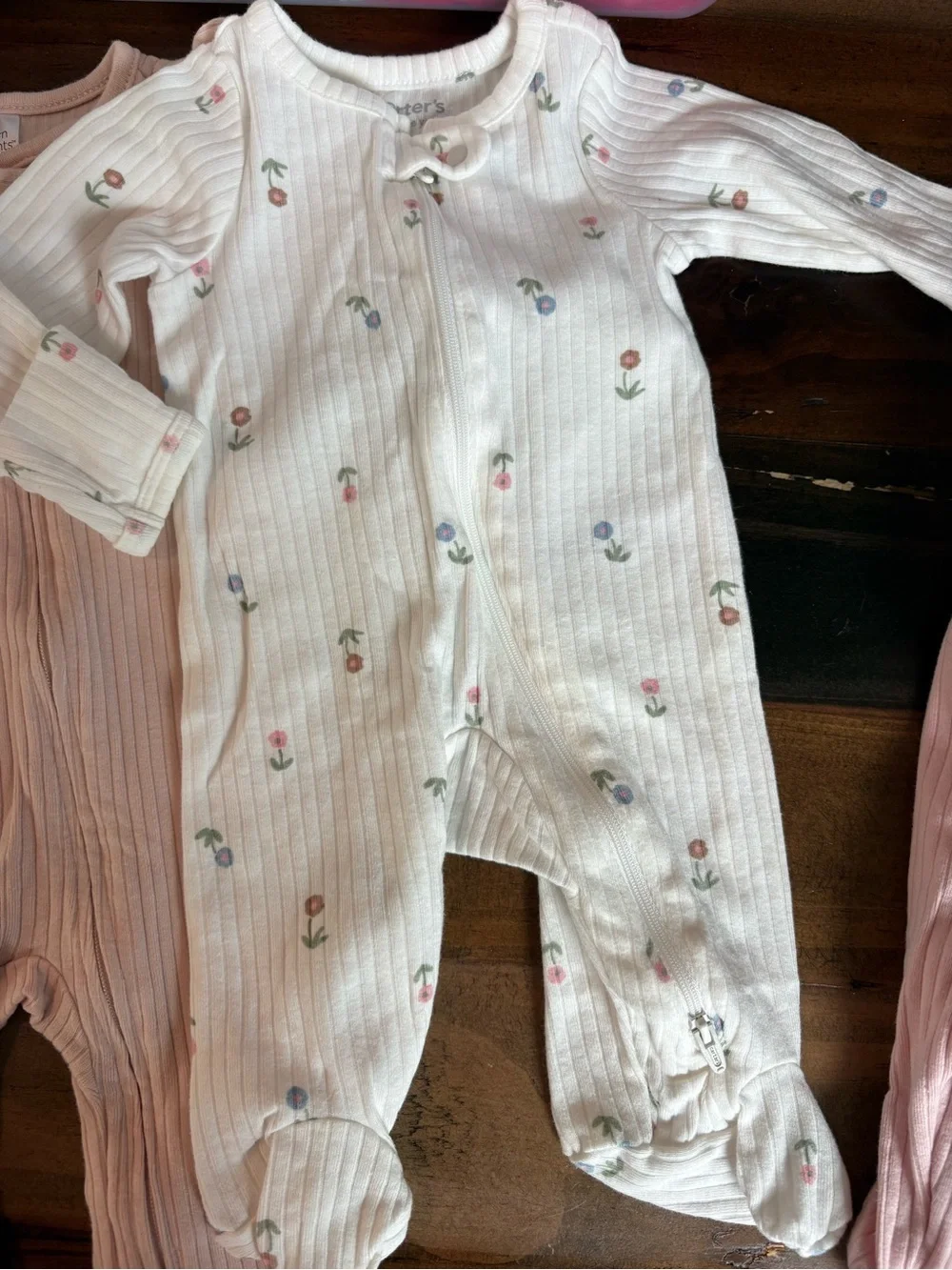 Baby girls newborn/0-3 month sleeper bundle